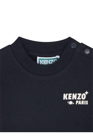felpa in cotone blu KENZO KIDS | K61293845